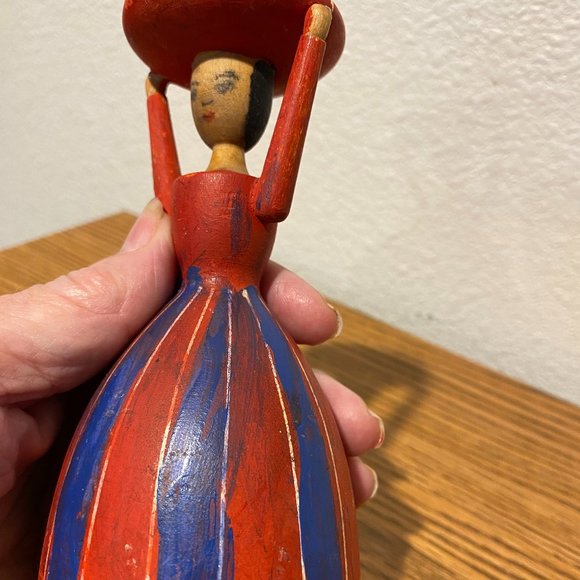 Vintage Wooden Carved Folk Art Figure, Sweden - Picture 12 of 12